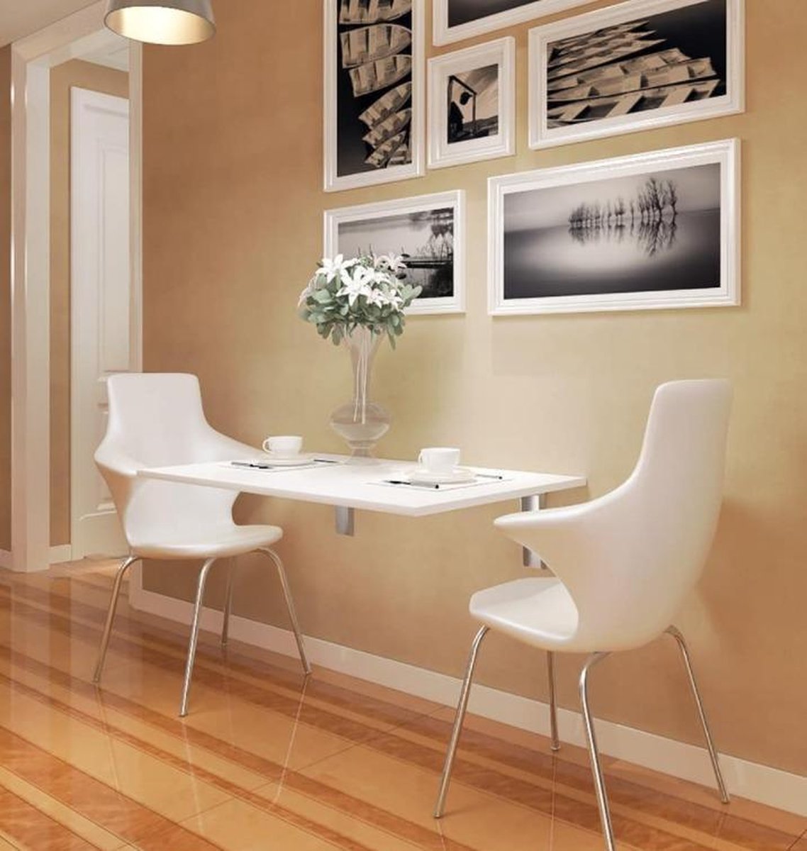 Table Murale Rabattable Table Manger Pliante Table de Bureau
