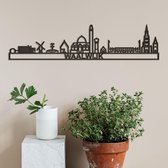 Skyline Waalwijk zwart mdf (hout) - 60cm - City Shapes wanddecoratie
