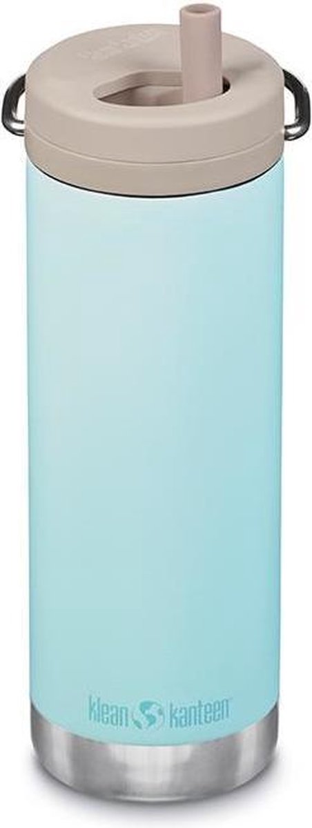 RVS Thermosfles TK Wide With Twist Cap (473ml) - Blue Tint - straw cap