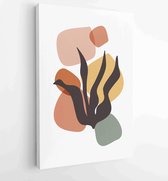 Abstract art nature background vector. Modern shape line art wallpaper 1 - Moderne schilderijen – Vertical – 1933708178 - 40-30 Vertical