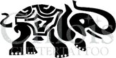Chloïs Glittertattoo Sjabloon 5 Stuks - Indian Elephant - CH1203 - 5 stuks gelijke zelfklevende sjablonen in verpakking - Geschikt voor 5 Tattoos - Nep Tattoo - Geschikt voor Glitt