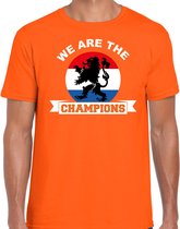 Oranje fan t-shirt voor heren - we are the champions - Holland / Nederland supporter - EK/ WK shirt / outfit XL