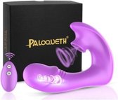 Paloqueth Draagbare Clitoris en G-spot Vibrator 2-in-1 ‒ luchtdruk zuig functie ‒ 17 standen Afstandsbediening