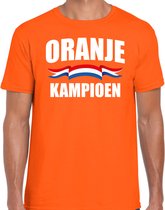 Oranje fan t-shirt voor heren - oranje kampioen - Holland / Nederland supporter - EK/ WK shirt / outfit M