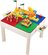 4in1 Kindertafel met Lego® & Duplo® bouwplaat - Watertafel + Hengels en Vissen & Zandtafel met Zand