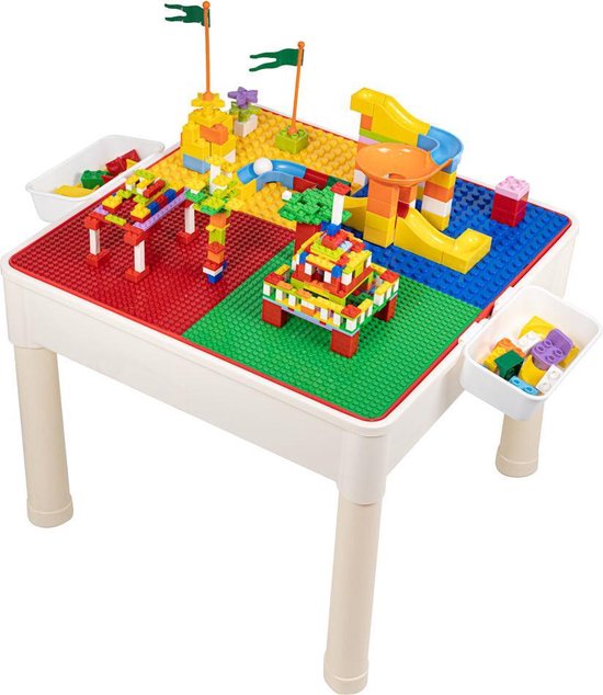 Decopatent� - 4in1 Kindertafel met bouwplaat geschikt voor Lego & Duplo -  Watertafel... | bol.com