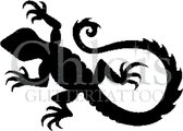 Chloïs Glittertattoo Sjabloon 5 Stuks - Gecko 2 - CH1508 - 5 stuks gelijke zelfklevende sjablonen in verpakking - Geschikt voor 5 Tattoos - Nep Tattoo - Geschikt voor Glitter Tatto
