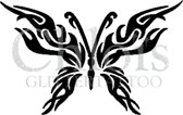 Chloïs Glittertattoo Sjabloon 5 Stuks - Butterfly Trible - CH2000 - 5 stuks gelijke zelfklevende sjablonen in verpakking - Geschikt voor 5 Tattoos - Nep Tattoo - Geschikt voor Glit