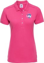 FitProWear Slim-Fit Polo Rosa Dames - Roze - Maat L - Poloshirt - Sportpolo - Slim Fit Polo - Slim-Fit Poloshirt - T-Shirt - Katoen polo - Polo -  Getailleerde polo dames - Getaill