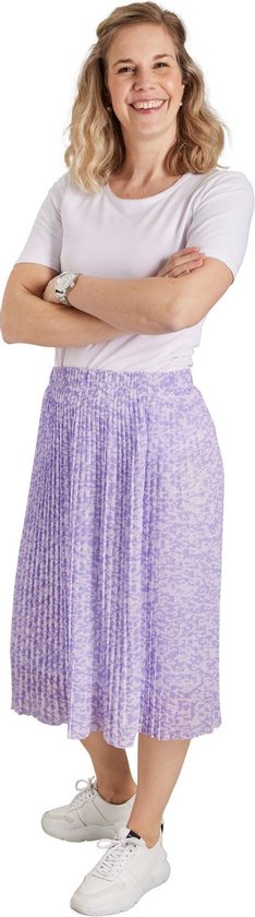 Dames rok plisse panter lila kort | Maat Onze size, XS-XL | bol.com