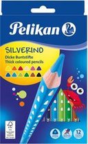 Pelikan kleurpotlood SILVERINO 3-vierkant dick BSD12DN 12Stk.