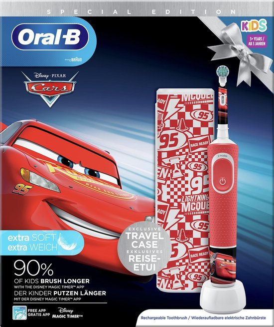 Oral-B Kids Cars - Elektrische Tandenborstel - Powered By Braun - 1 Handvat en 1 opzetborstel - Oral B