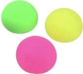 2 X Squishy neon bead bal - Squeezy bal- squishy - anti stress bal - Slijm bal - 10 cm
