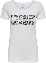 ONLY ONLDINA S/S PRINT T-SHIRT JRS Dames T-shirt - Maat XS