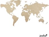 Jooba Houten Wereldkaart - Wanddecoratie - 135 x 75 CM - Landkaart - Eenvoudige montage