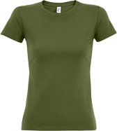 SOLS Dames/dames Imperial Heavy Short Sleeve T-Shirt (Donkere Khaki)