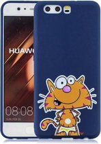 Voor Huawei P30 Lite schokbestendige beschermhoes Volledige dekking siliconen hoes (Big Face Cat)