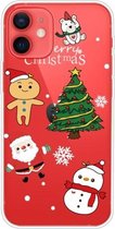 Christmas Series Clear TPU beschermhoes voor iPhone 12 mini (4 tekenfilms)