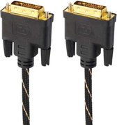 DVI 24 + 1-pins male naar DVI 24 + 1-pins mannelijke netadapterkabel (0,5 m)