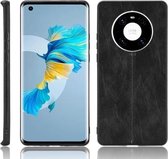 Voor Huawei Mate 40 Schokbestendig Naaien Koe Patroon Huid PC + PU + TPU Case (Zwart)