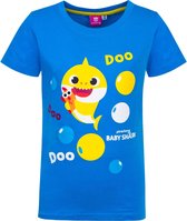 Baby Shark kinder t-shirt, blauw, maat 92