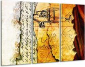 Peinture sur toile avion | Noir jaune | 120x80cm 3 Liège