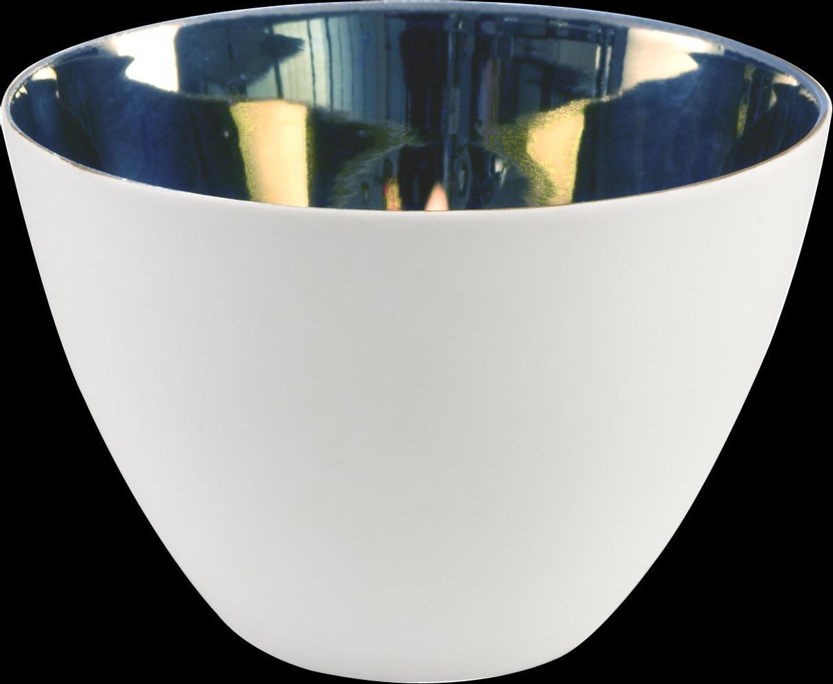 Goebel® - Kaiser | Theelicht "Zilver gecoat" | Porselein, waxinelicht, windlicht, 24cm