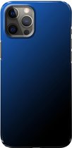 Apple iPhone 12 / Pro - Hard Case - Deluxe - Fully Printed - Zwart Blauw