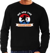 Zwarte fan sweater voor heren - we are the champions - Holland / Nederland supporter - EK/ WK trui / outfit L