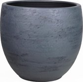 Pot de fleurs / cache-pot en céramique gris anthracite mat avec diamètre 32  cm et