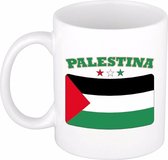 2x stuks beker / mok met de Palestijnse vlag - 300 ml keramiek - Palestina thema artikelen