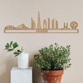 Skyline Dubai eikenhout -60cm- City Shapes wanddecoratie