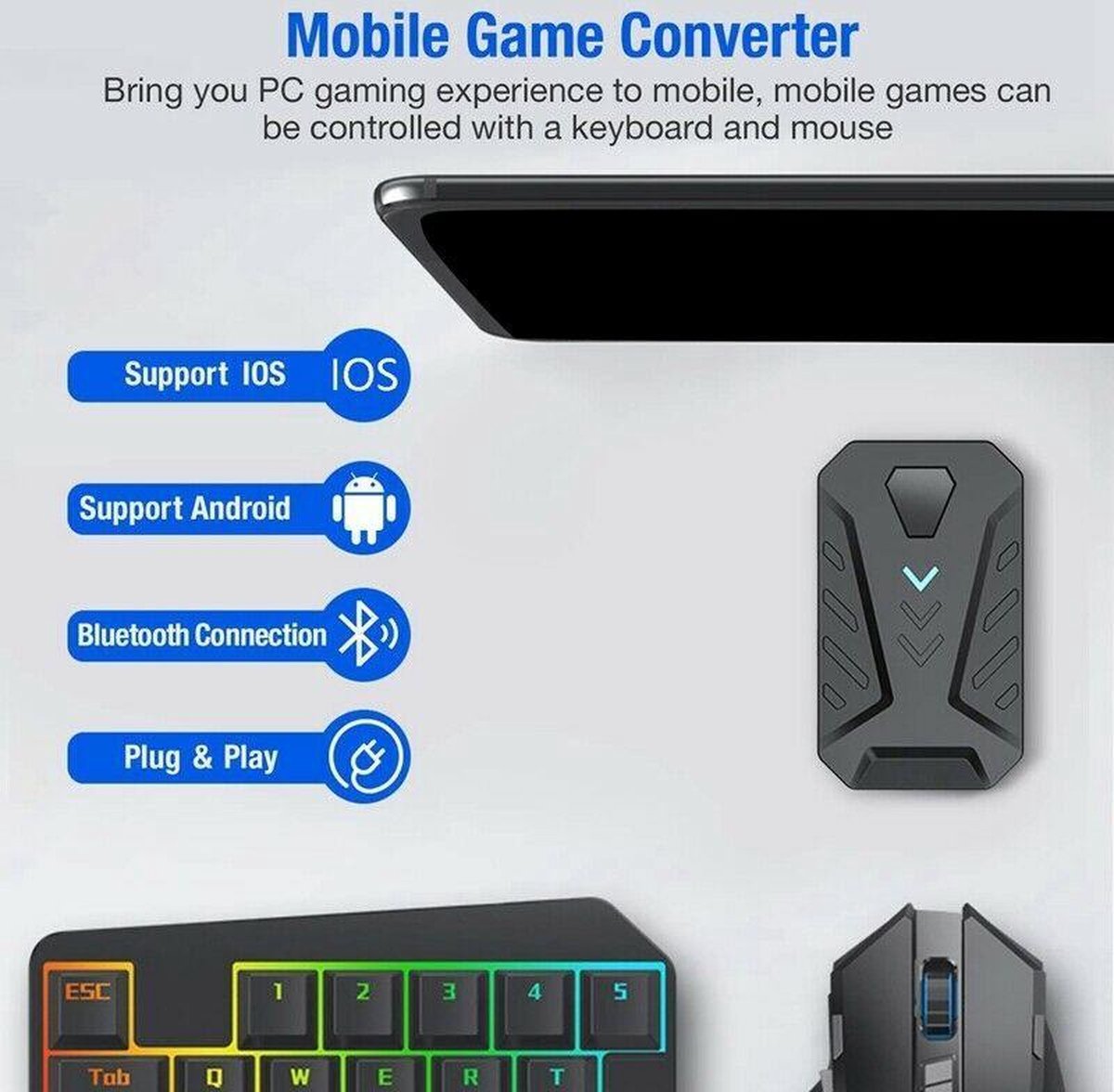 PUBG Game Converter MIX Clavier Souris Convertisseur USB Station Bluetooth  Station... | bol.com