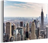 Wanddecoratie Metaal - Aluminium Schilderij Industrieel - New York - Mist - USA - 30x20 cm - Dibond - Foto op aluminium - Industriële muurdecoratie - Voor de woonkamer/slaapkamer