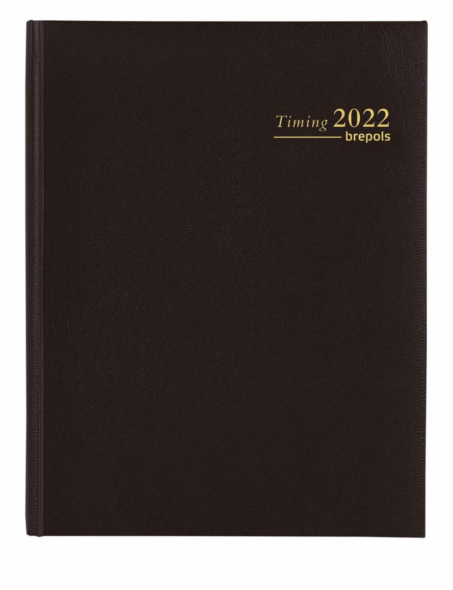 BREPOLS Agenda semainier Timing Couverture MOOSE Brun à Déc 2020 Janv 17 x 22,5 cm