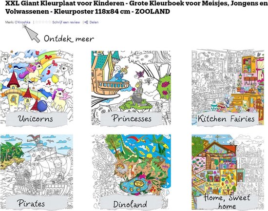Coloriage Giant XXL avec licorne pour Enfants - Grand livre de coloriage avec Unicorn pour Filles, Garçons et Adultes - Poster à colorier 980x680 mm - LICORNES