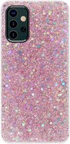 - ADEL Premium Siliconen Back Cover Softcase Hoesje Geschikt voor Samsung Galaxy A32 - Bling Bling Roze