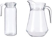 Waterkan - Waterkaraf - Schenkkan - Glas - Transparant - Met deksel - Wasmiddel - Pods - Kan - Sapkan -
