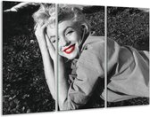 Peinture sur verre Marilyn Monroe | Noir, blanc, rouge | 120x80cm 3 Liège | Tirage photo sur verre |  F006874