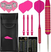 Dragon Darts Pink Lady – dartpijlen – dart shafts – dart flights – dartpijlen 21 gram – dartpijlen roze