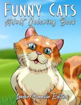 Funny Cats Adult Coloring Book