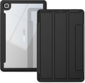 Étui Samsung Galaxy Tab A7 (2020) - Étui à livres à trois volets avec coque arrière transparente et porte-crayon - 10,4 pouces - Zwart