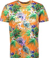 Jack & Jones T-shirt Jordex Tee Ss Crew Neck Ka 12202501 Exotic Orange Mannen Maat - XL