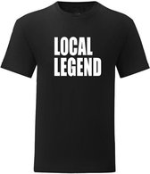 T-Shirt - Casual T-Shirt - Fun T-Shirt - Fun Tekst - Lifestyle T-Shirt - Mood- Mensen - Local Legend - Zwart - XXXL - 3XL