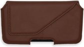 Accezz Real Leather Belt Case - Maat L - Bruin