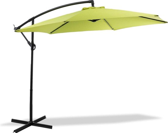 Vrijhangende Zwevende Parasol - Groen - 300x300 | bol.com
