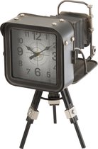 J-Line Klok Oude Filmcamera Metaal Zwart