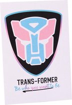 Kaart - Postcard - Transgender - Transformer - LGBT+ - Trans - Regenboog - Gay