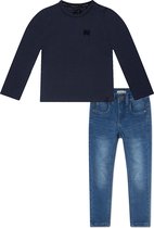 Koko Noko BIO Basics Set(2delig) Jeans NOVAN en Shirt LS Navy - Maat 110/116