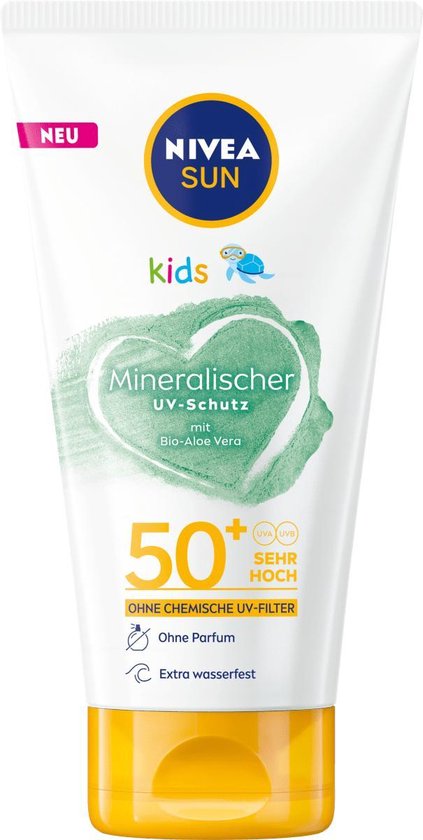 NIVEA SUN Zonnemelk Kids, minerale UV-bescherming, SPF 50+, 150 ml